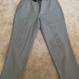 J. Jill Black and White Checkered Cropped Pants